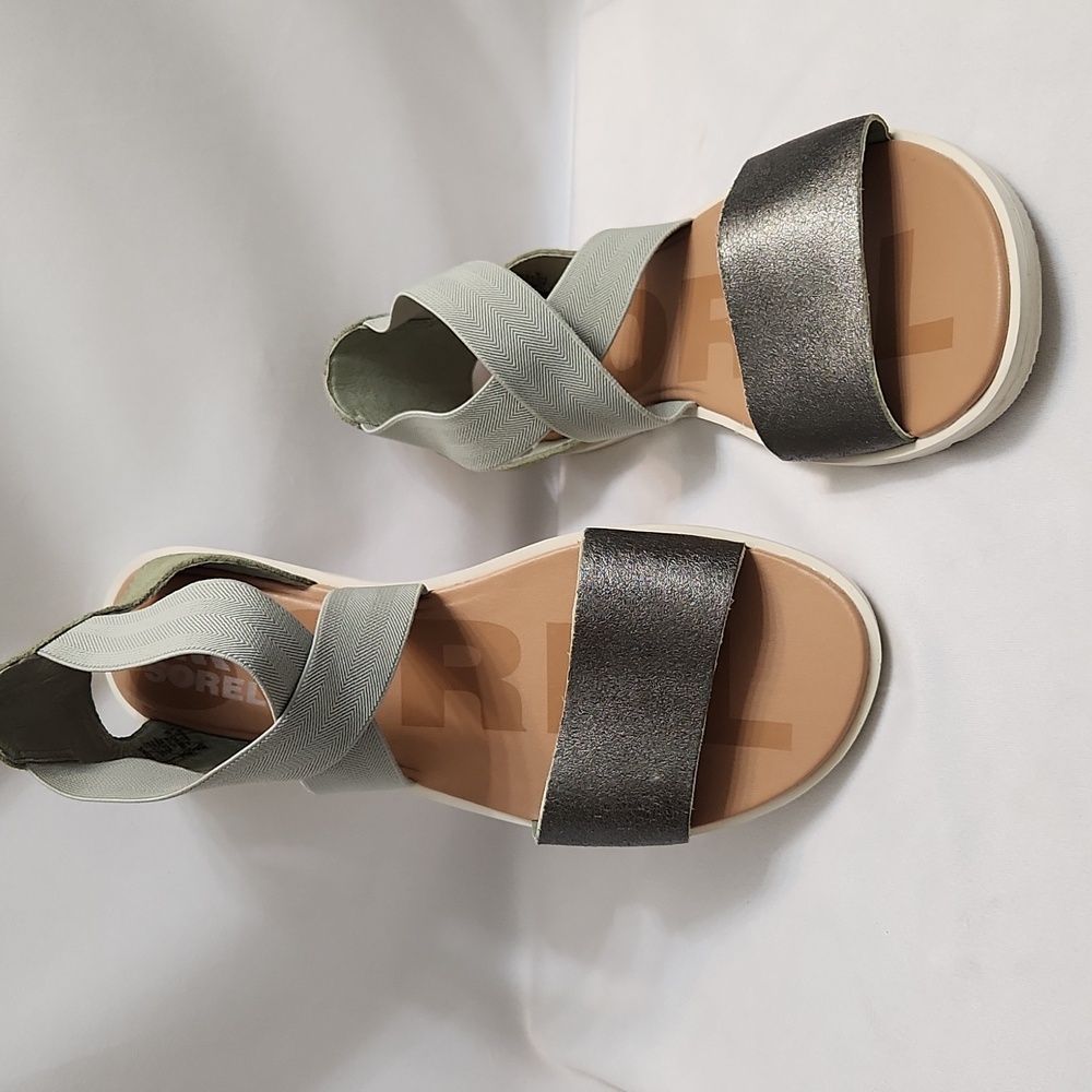 Sorel Ella II Flat Leather Sandals (W Size 9)
